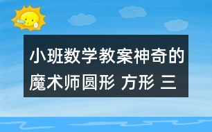 小班數(shù)學教案神奇的魔術師（圓形 方形 三角形）