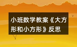 小班數(shù)學(xué)教案《大方形和小方形》反思