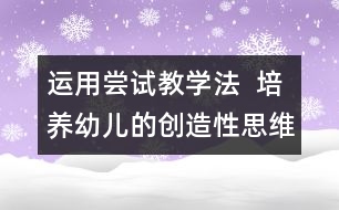 運用嘗試教學法  培養(yǎng)幼兒的創(chuàng)造性思維