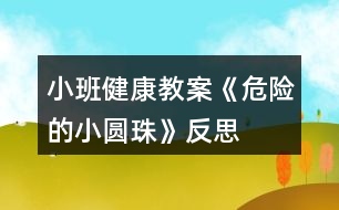 小班健康教案《危險的小圓珠》反思