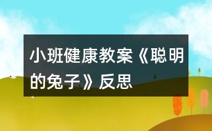 小班健康教案《聰明的兔子》反思