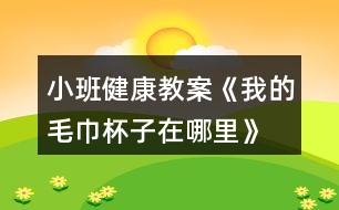 小班健康教案《我的毛巾、杯子在哪里》反思