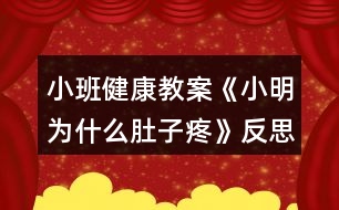 小班健康教案《小明為什么肚子疼》反思