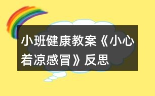 小班健康教案《小心著涼感冒》反思