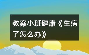 教案小班健康《生病了怎么辦》