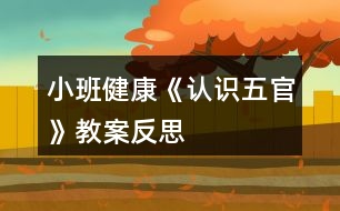 小班健康《認識五官》教案反思