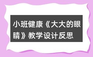 小班健康《大大的眼睛》教學(xué)設(shè)計反思