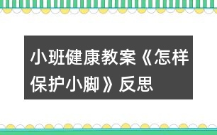 小班健康教案《怎樣保護(hù)小腳》反思