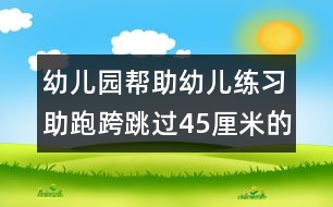 幼兒園幫助幼兒練習(xí)助跑跨跳過(guò)45厘米的平行線的教案