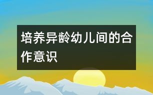 培養(yǎng)異齡幼兒間的合作意識