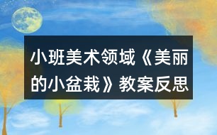 小班美術(shù)領(lǐng)域《美麗的小盆栽》教案反思