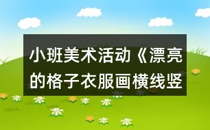 小班美術活動《漂亮的格子衣服（畫橫線豎線）》教案反思