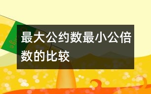 最大公約數(shù)、最小公倍數(shù)的比較