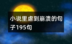 小說(shuō)里虐到崩潰的句子195句