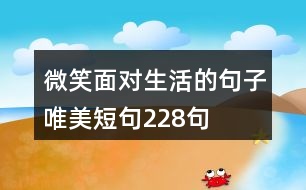 微笑面對(duì)生活的句子唯美短句228句