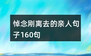 悼念剛離去的親人句子160句