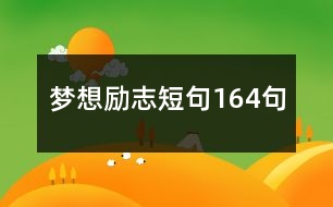 夢想勵志短句164句