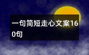 一句簡短走心文案160句