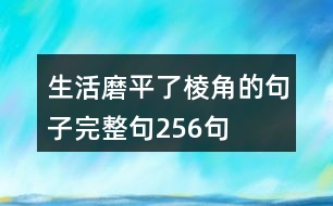 生活磨平了棱角的句子完整句256句