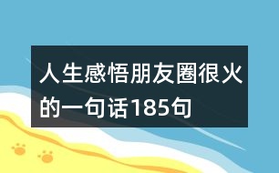 人生感悟朋友圈很火的一句話185句