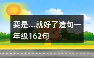 要是…就好了造句一年級162句