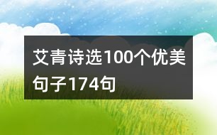 艾青詩(shī)選100個(gè)優(yōu)美句子174句