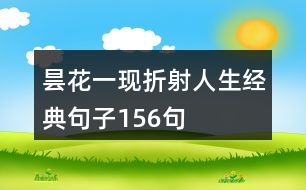 曇花一現折射人生經典句子156句