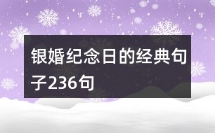 銀婚紀(jì)念日的經(jīng)典句子236句