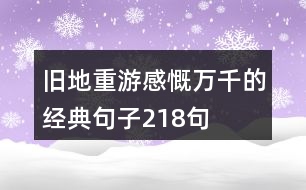 舊地重游感慨萬(wàn)千的經(jīng)典句子218句