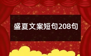 盛夏文案短句208句