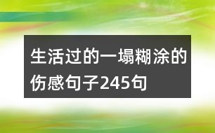 生活過(guò)的一塌糊涂的傷感句子245句