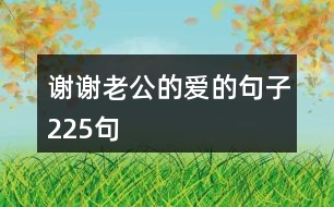 謝謝老公的愛(ài)的句子225句