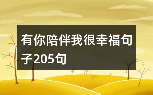 有你陪伴我很幸福句子205句