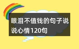 眼淚不值錢的句子說說心情120句