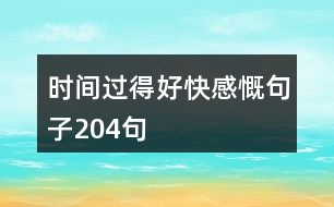 時(shí)間過得好快感慨句子204句