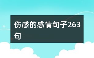 傷感的感情句子263句