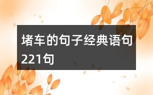 堵車的句子經(jīng)典語(yǔ)句221句