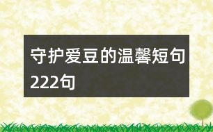 守護(hù)愛豆的溫馨短句222句