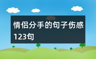 情侶分手的句子傷感123句