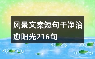 風(fēng)景文案短句干凈治愈陽(yáng)光216句