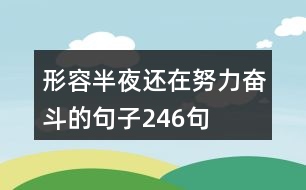 形容半夜還在努力奮斗的句子246句