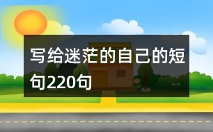 寫(xiě)給迷茫的自己的短句220句