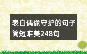 表白偶像守護的句子簡短唯美248句