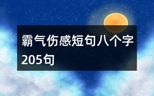 霸氣傷感短句八個(gè)字205句