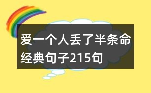 愛一個(gè)人丟了半條命經(jīng)典句子215句