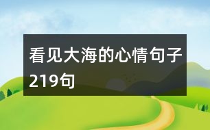 看見大海的心情句子219句