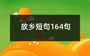 故鄉(xiāng)短句164句