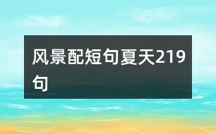 風景配短句夏天219句