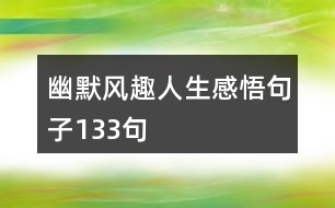 幽默風(fēng)趣人生感悟句子133句