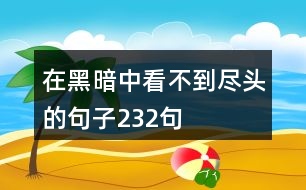 在黑暗中看不到盡頭的句子232句